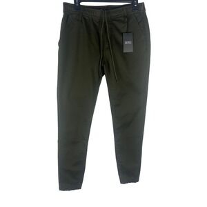 Caliville Mens Olive Green Jogger Pants Size M Stretch Drawstring Tapered NEW